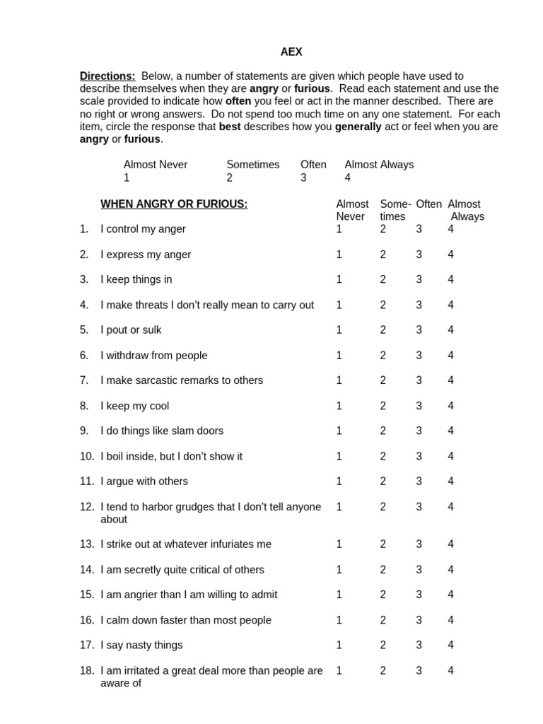 Aex directions below a number of statements are given which people