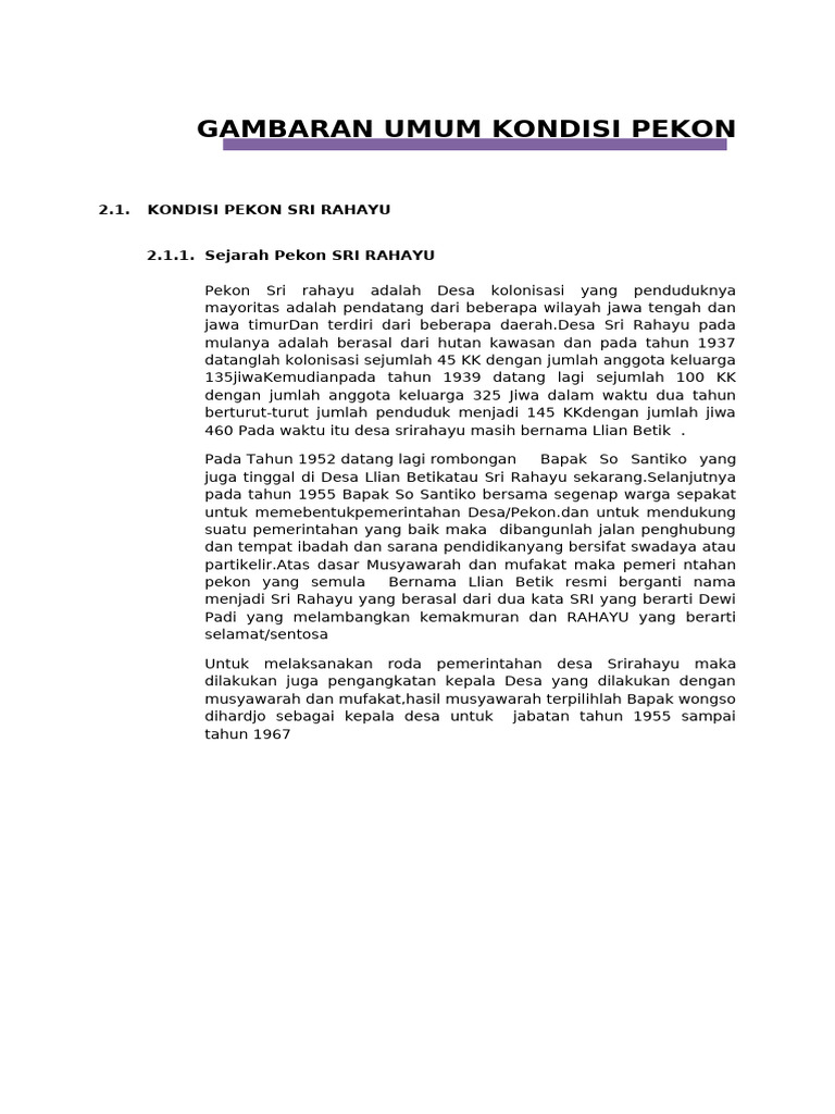 Profil Pekon 2023 | PDF