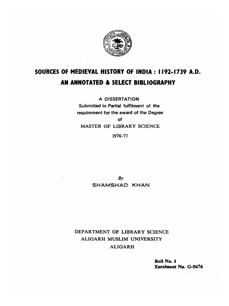 Sources of medieval history of india 1192 1739 a d an annotated