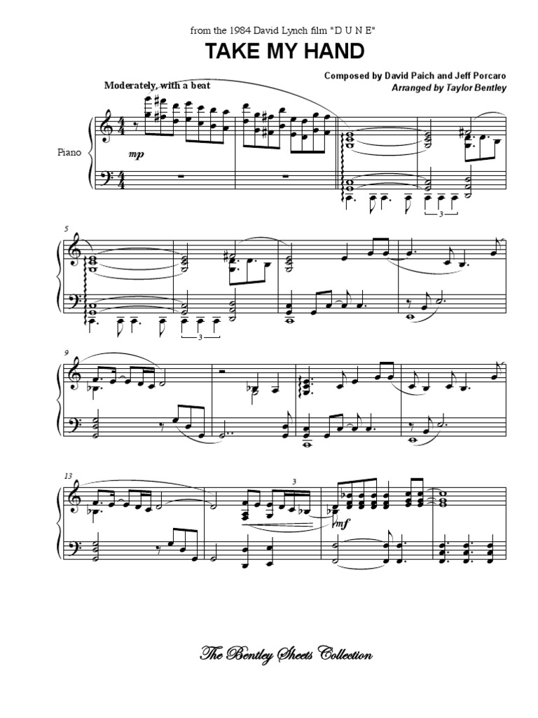 Toto - Take My Hand (End Credits) | PDF