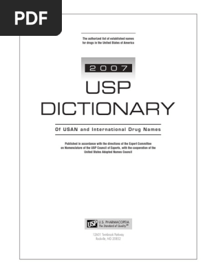 Usp Dictionary of Usan and International Drug Names) - USP