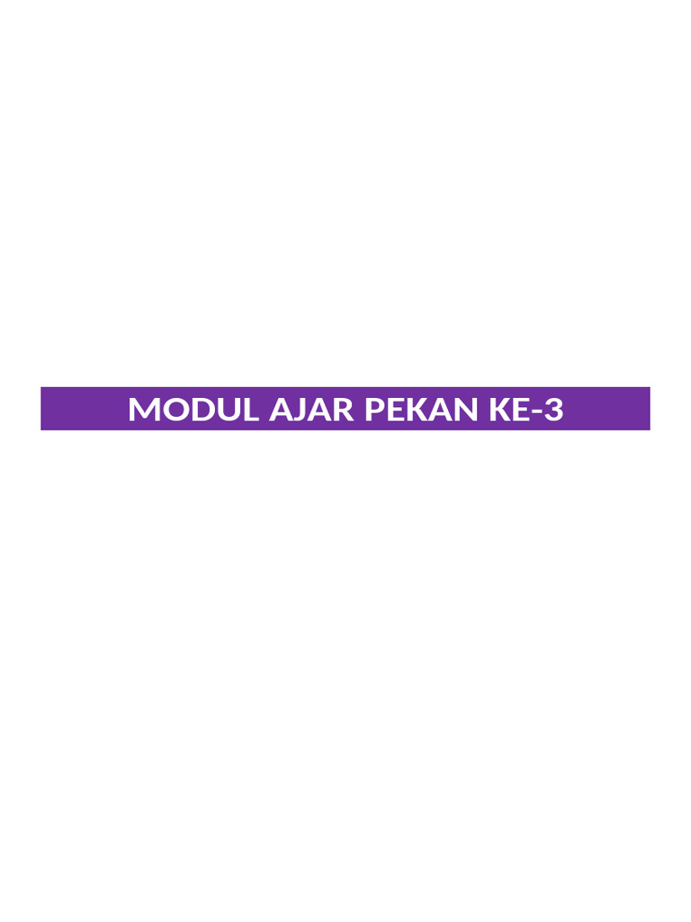 BAB 1 - Pekan Ke-3 MATEMATIKA | PDF