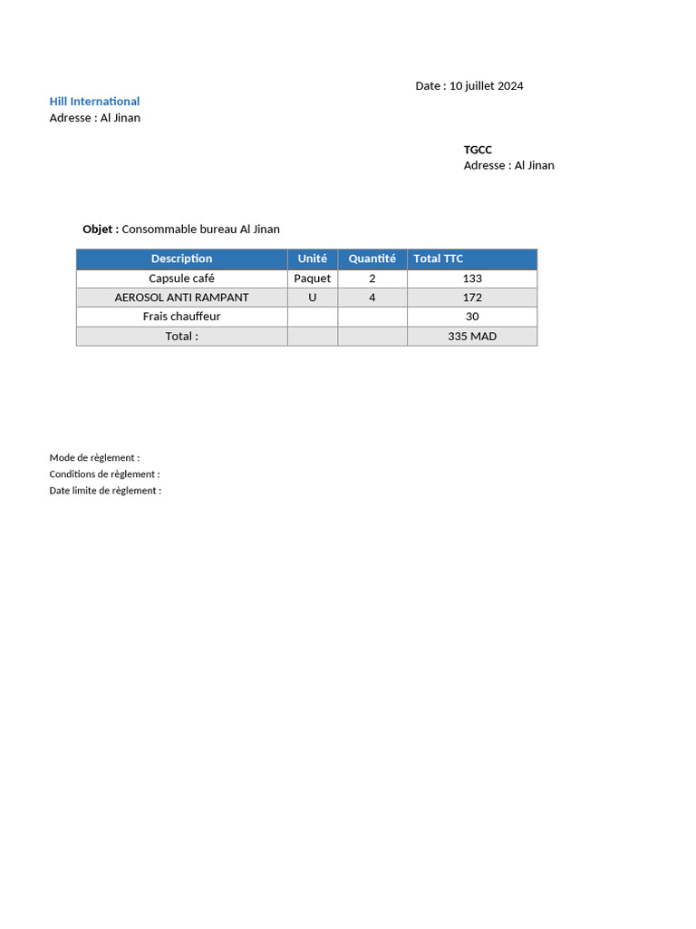 Facture Template 1 PDF