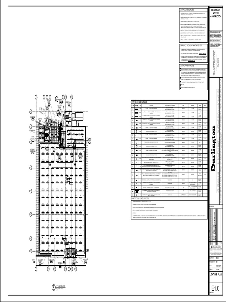 E-1.0 Lighting Plan | PDF