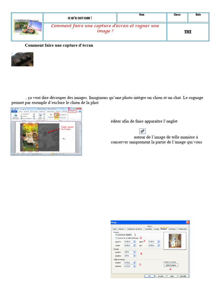 Comment Faire Une Capture Dc3a9cran Et Rogner Une Image | PDF