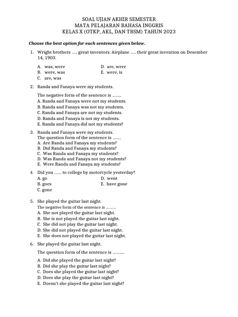 Persiapan UAS Bahasa Inggris Kelas 3 SD: Kumpulan Soal Latihan Lengkap untuk Sukses