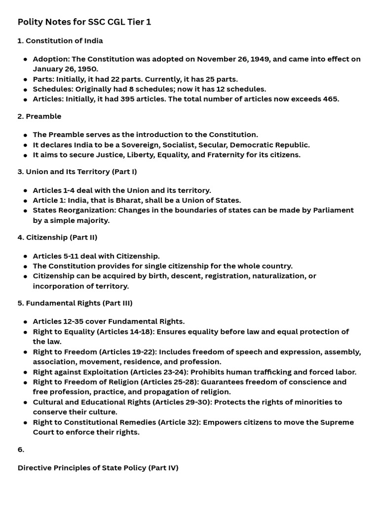 Polity Notes Part 6-12 | PDF