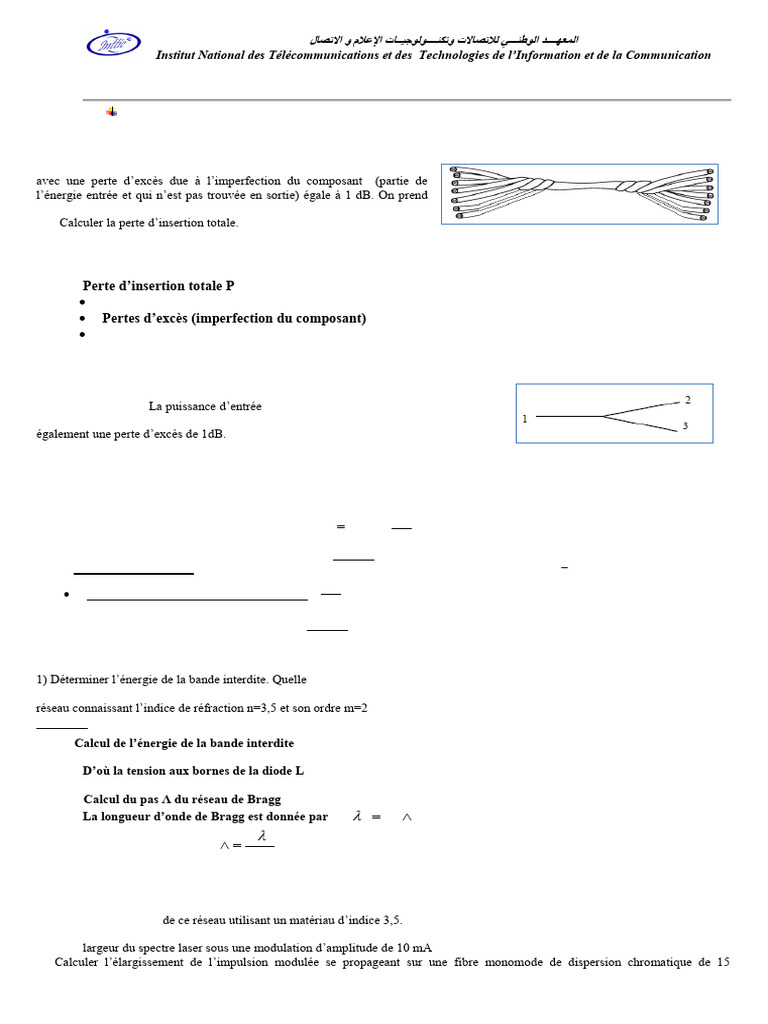 Resume Corrige TD 3 Composants Optique Optoelectronique | PDF