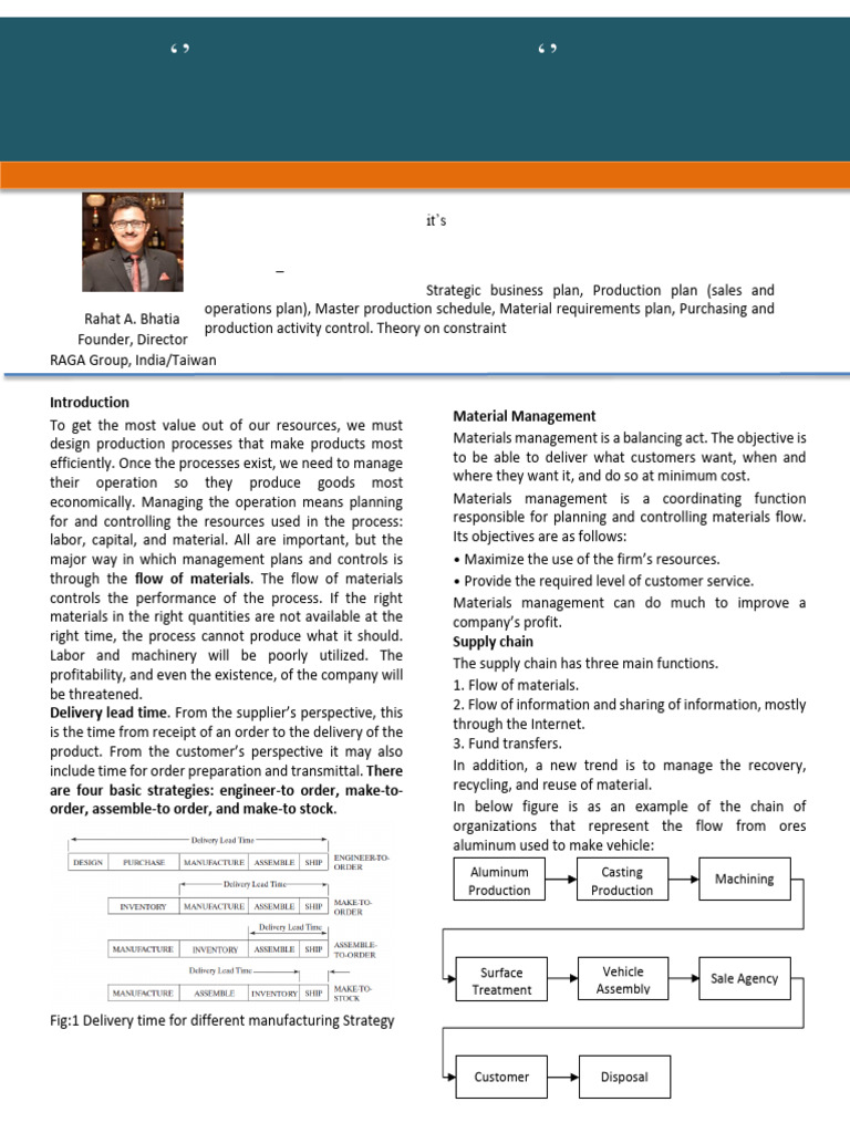 Article - Materials Mangment | PDF | Inventory | Supply Chain
