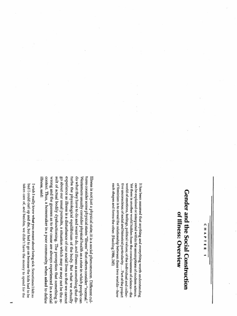 Lorber and Moore 2002 Gender and The Social Construction of Illness | PDF