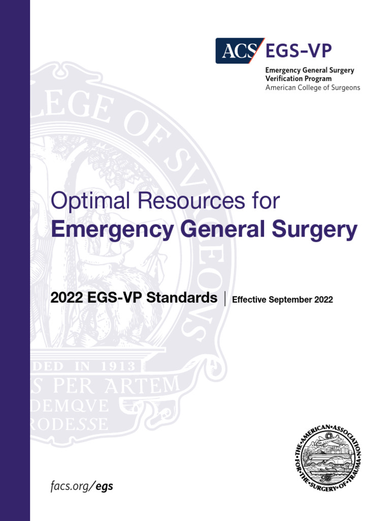 Optimal Resources For Emergency General Surgery | PDF