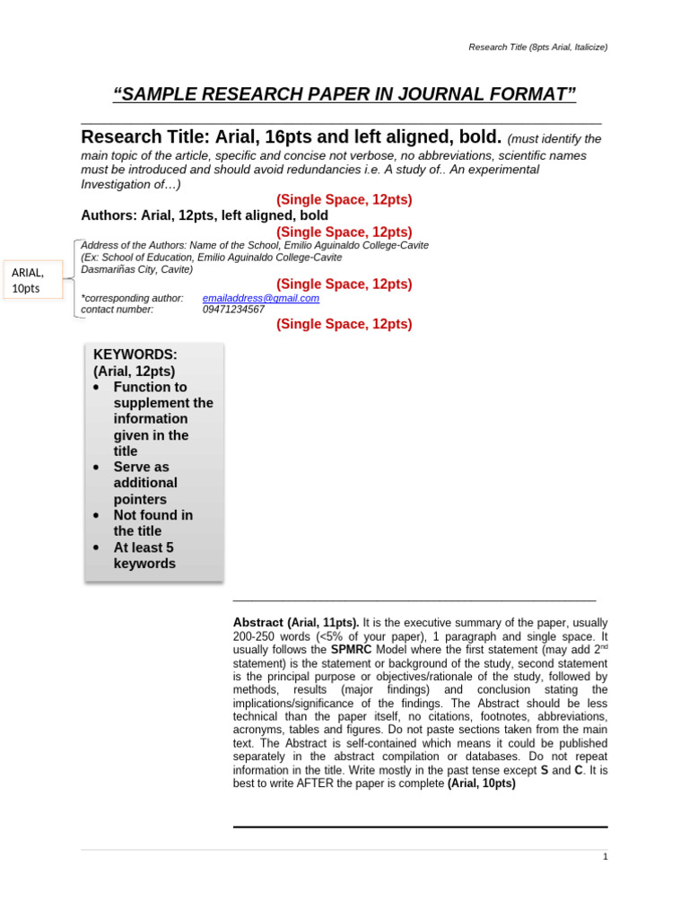 Journal-Formatted Manuscript Template | PDF