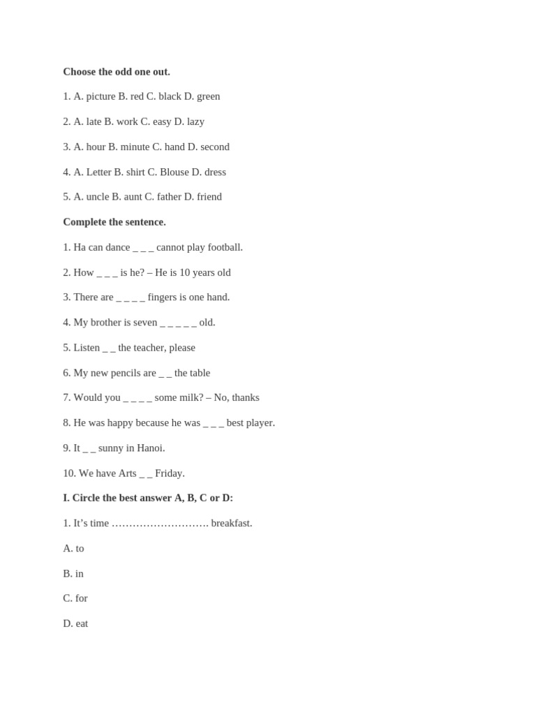 Tiếng Anh Cho Bin | PDF