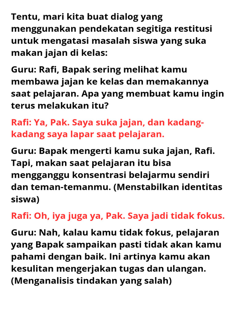 Tentu, Berikut Adalah Contoh Dialog Antara Guru Dan Siswa Yang ...