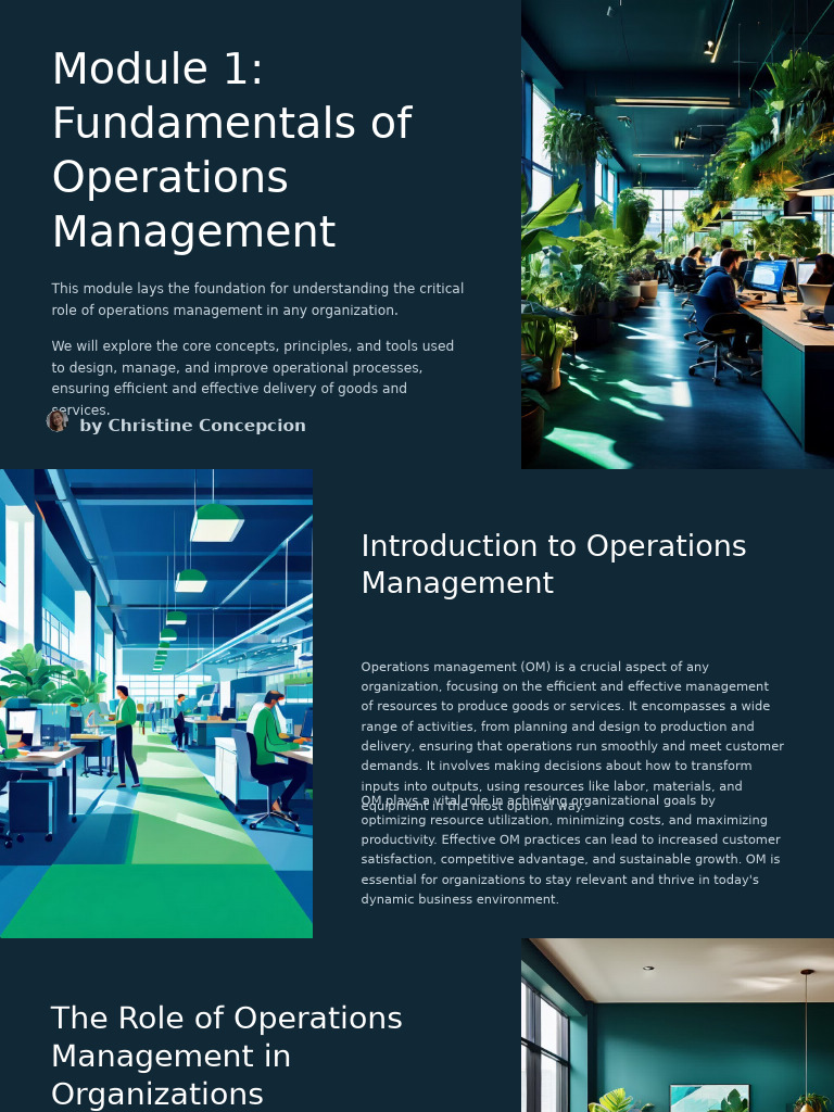 Operations Management Fundamentals Guide Pdf Operations Management