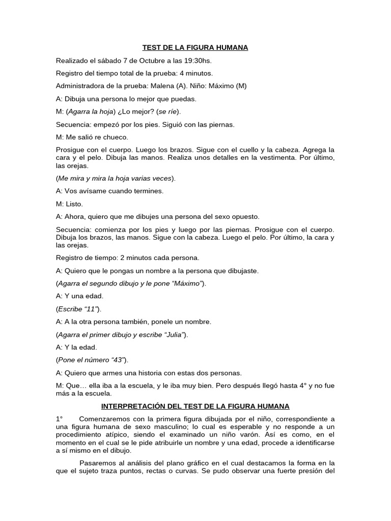 Test de La Figura Humana | PDF