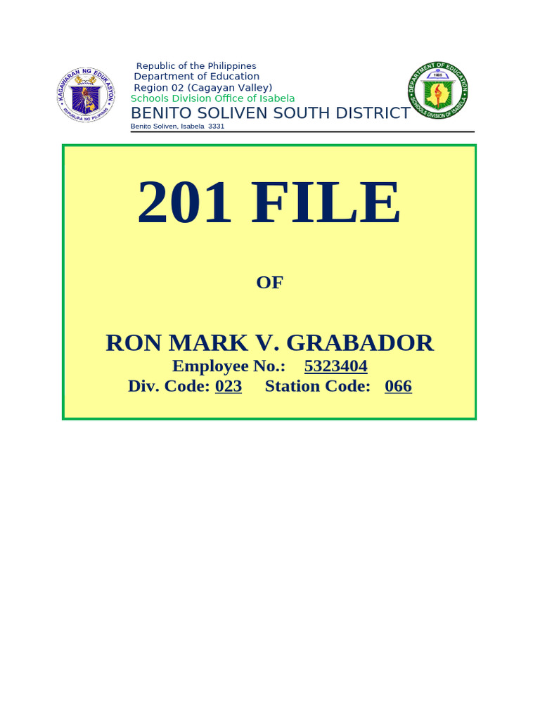 201 file label pdf