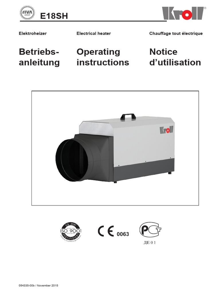 Electric Heater for Pest Control Manual | PDF