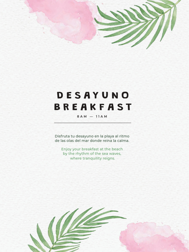 Digital Menu Desayuno Breakfast Compressed Pdf