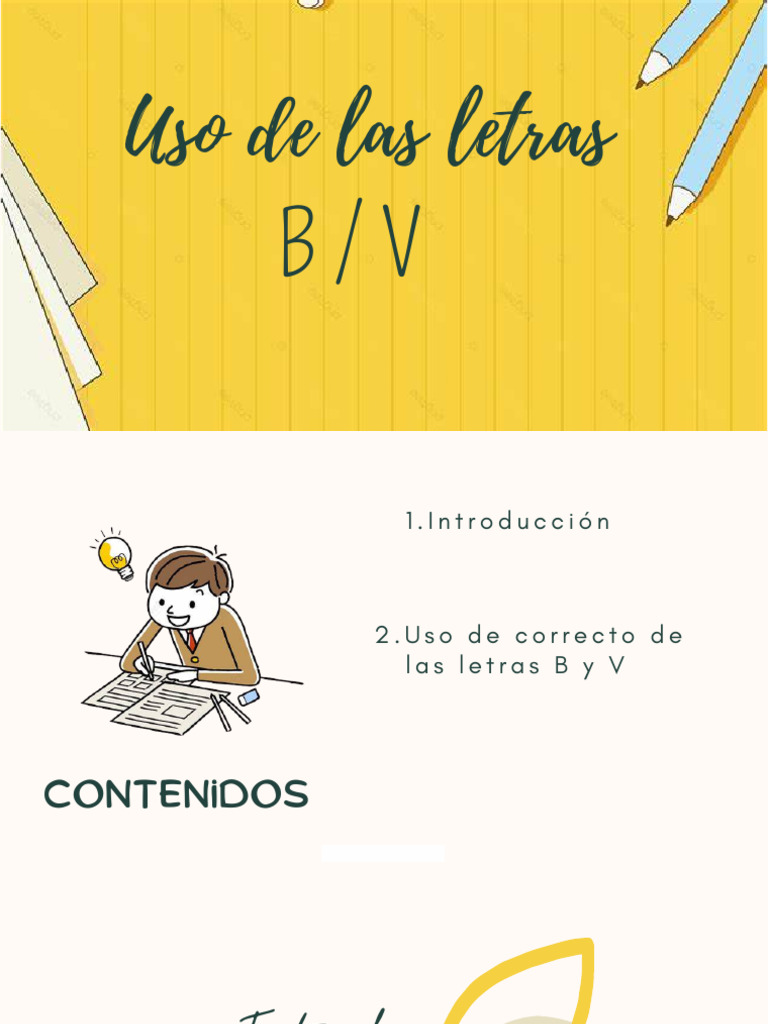 Uso de letras B y V en español | PDF | Verbo | Artes del Lenguaje y ...