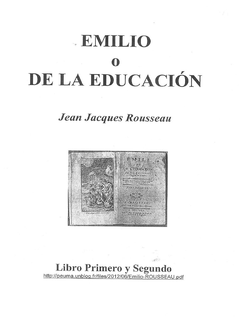 Emilio o La Educación - Rousseau | PDF