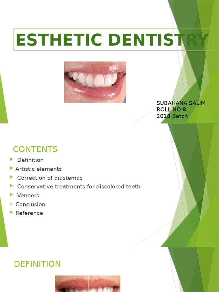 Esthetic Dentistry Presentation New | PDF