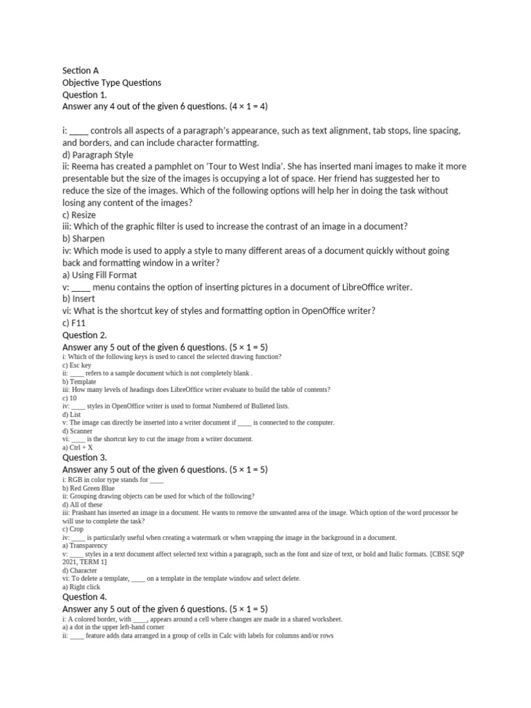 Answer Key X Class | PDF