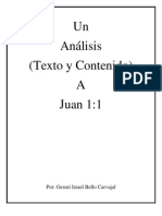 Un Análisis (Texto y Contenido) A Juan 1:1