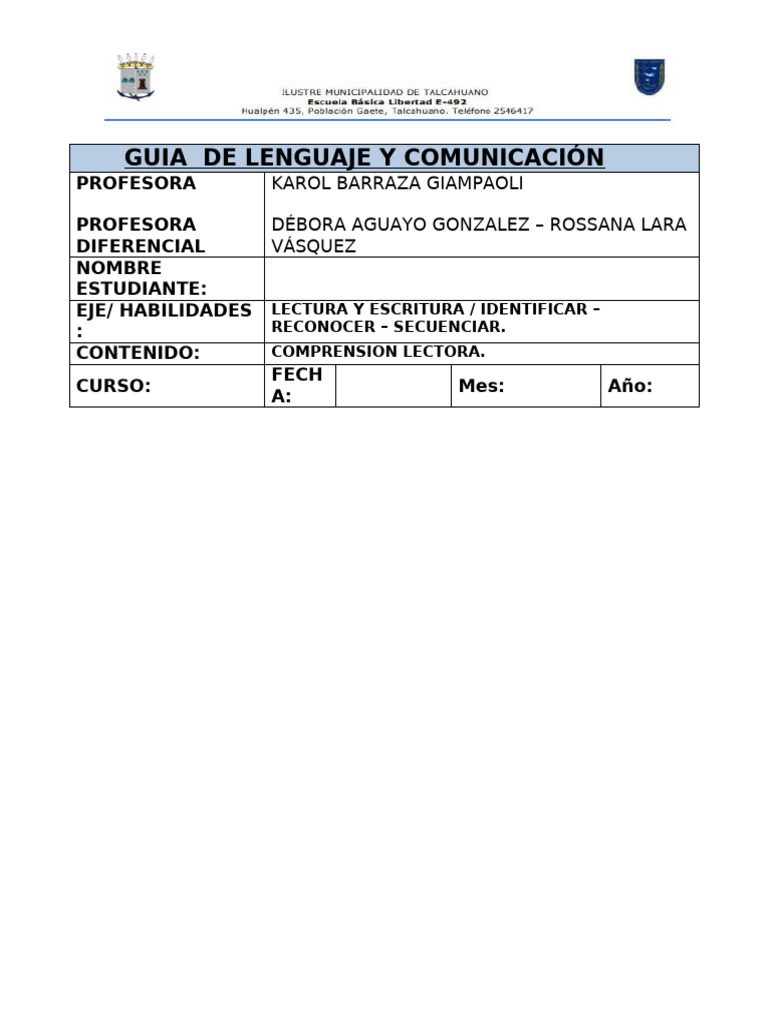 Comunicación en la Primera Infancia | PDF | Artes del Lenguaje y ...