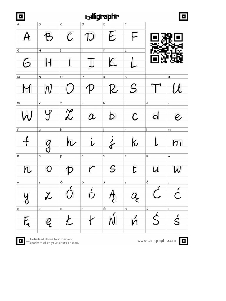 Calligraphr Template PDF