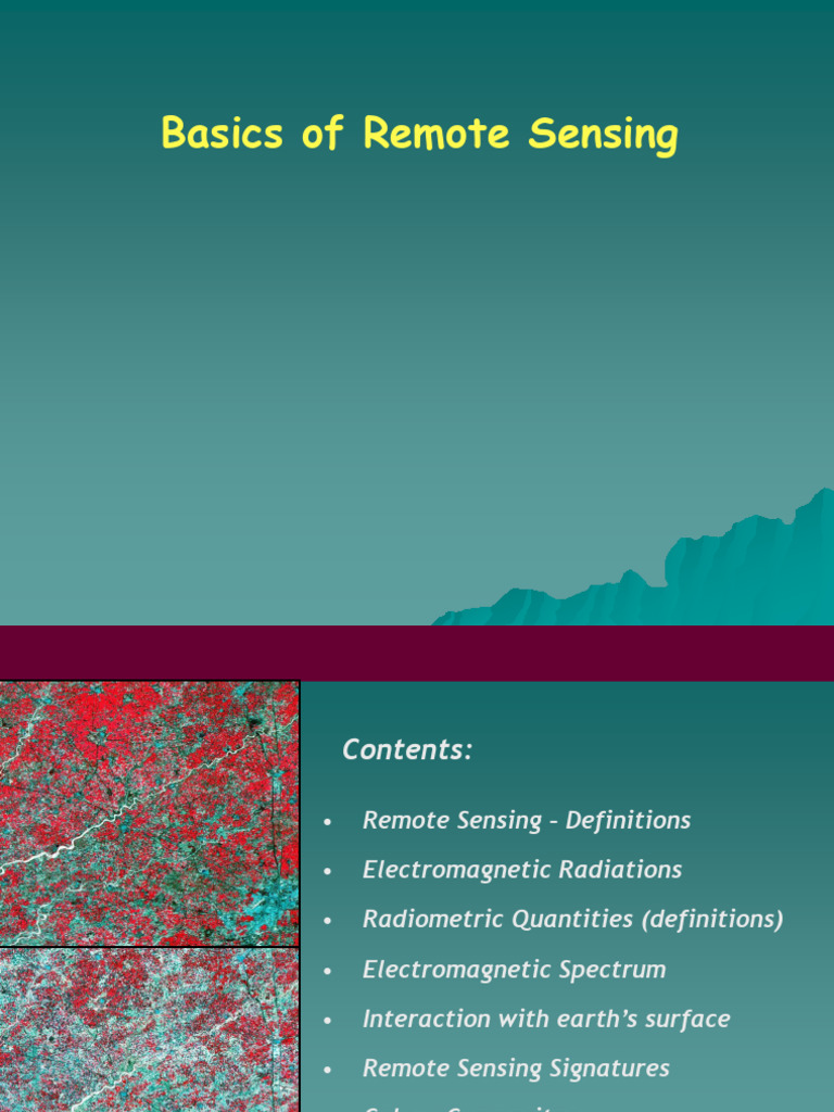 L 1 Introduction To Remote Sensing Hiren Bhatt | PDF