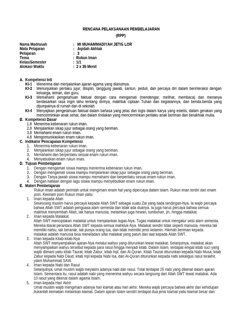 RPP Ukin-1 | PDF