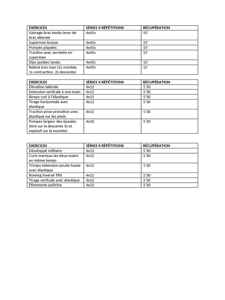 Programme Sèche | PDF