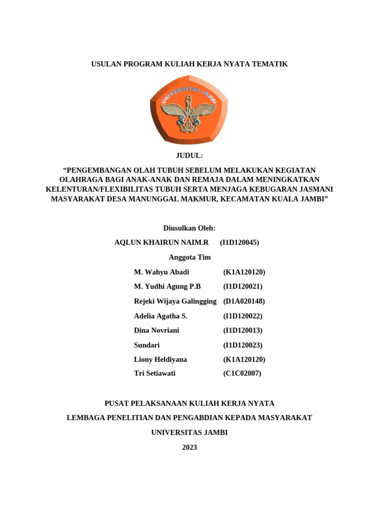 Proposal KKN 5 | PDF