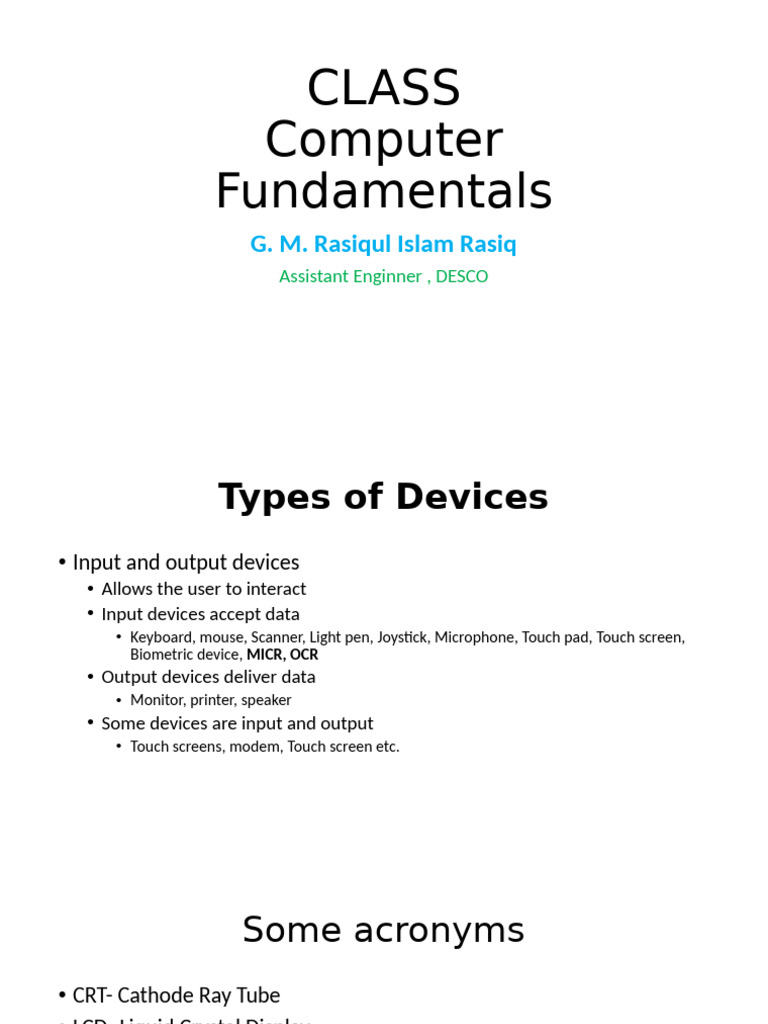 Class - 2 - Computer Fundamentals - Part-2 | PDF