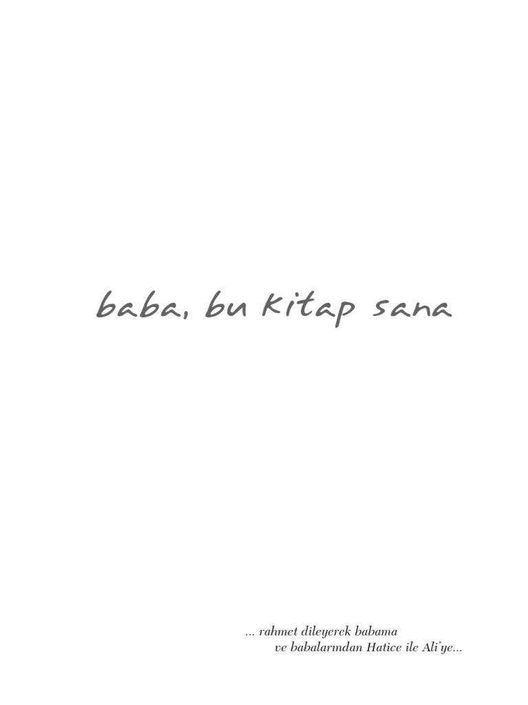 Baba Bu Kitap Sana Şiir PDF 
