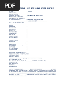 SBLC (Stand by Letter of Credit) - Bank Swift MT760 Verbiage