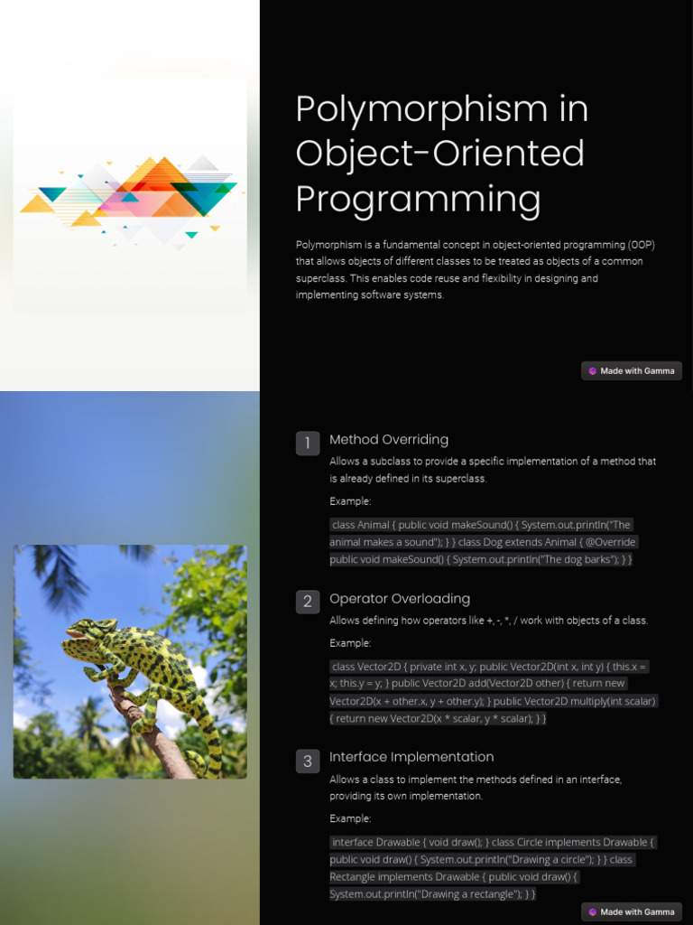 Polymorphism in Object Oriented Programming | PDF