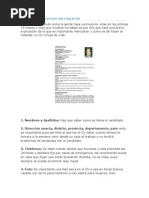 Como Hacer Un Buen Curriculum Vitae o Hoja de Vida