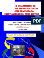 Proceso de atención de enfermería en paciente con diabetes complicada hospitalizado en área crítica