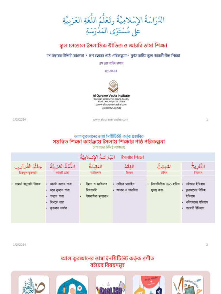 Islamic Studies and Arabic Language in School LevelKTAZ0 | PDF