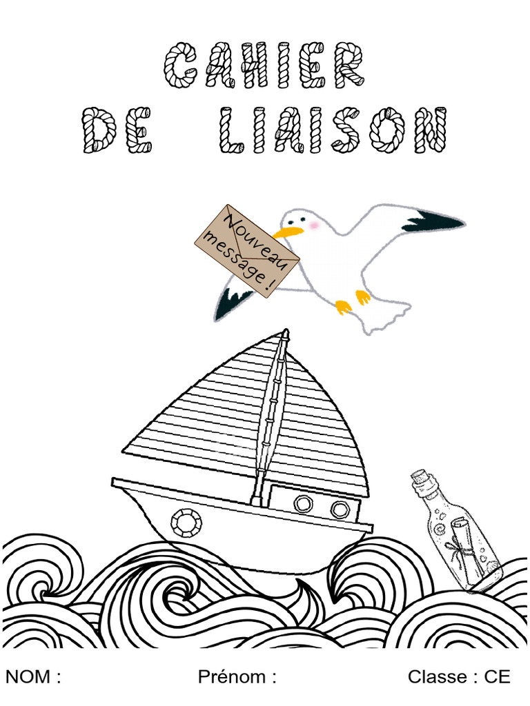 Page de Garde Cahier de Liaison Mer | PDF