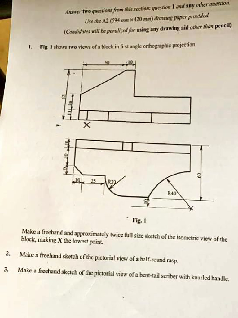 Technical Drawing Sketches Building and Mechanical Drawing WASSCE PDF