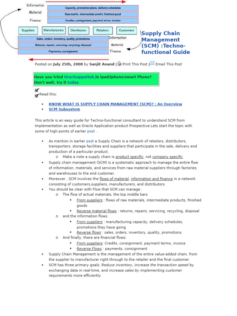 Supply Chain Management | PDF