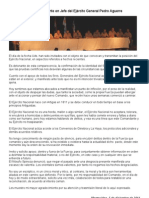 20111205 - Declaración del Comandante en Jefe del Ejército ante la aparición de restos de Julio Castro