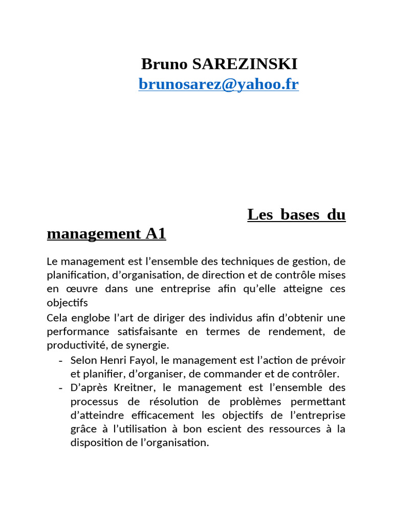 Management Cours | PDF