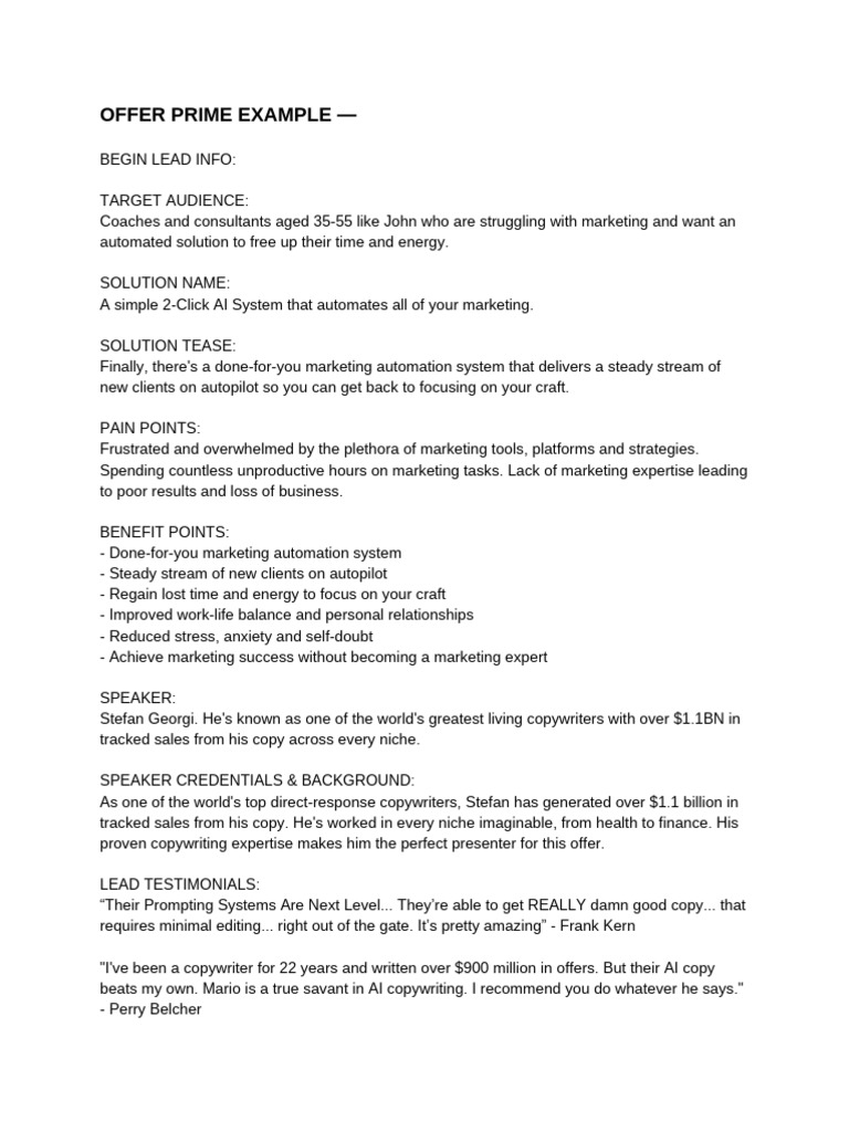 01-Offer Prime Example | PDF