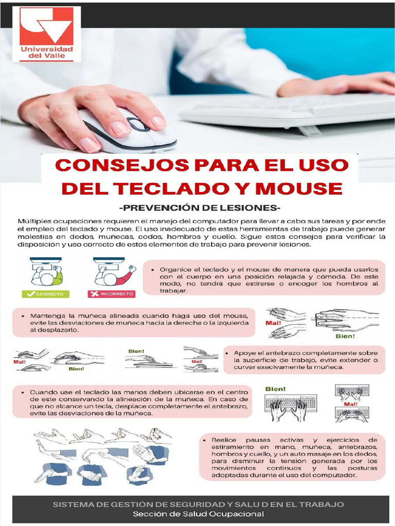 PDF Consejos para El Uso Del Teclado y Del Mouse - Compress | PDF