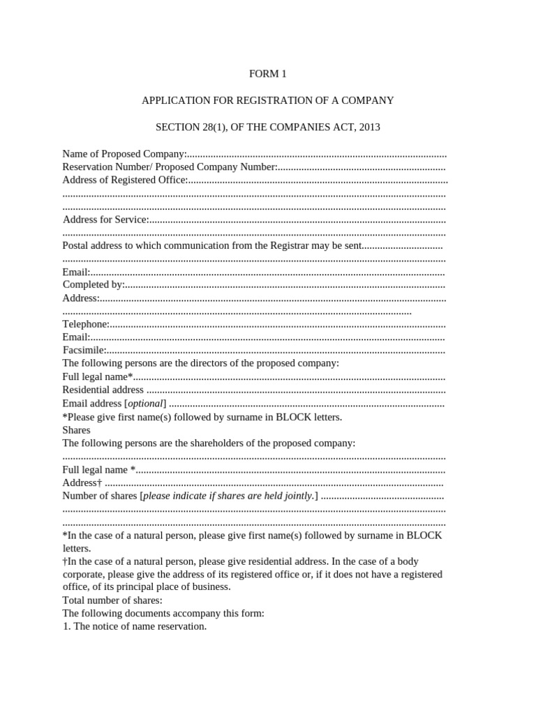 Form 1 | PDF