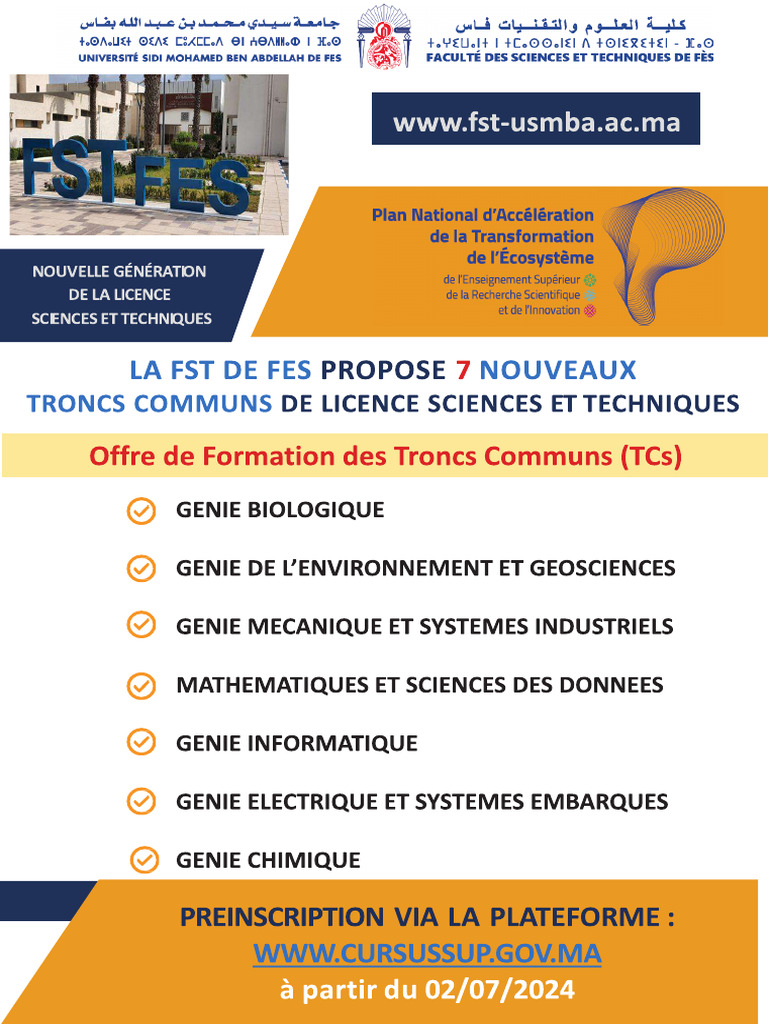 FST Fes - Flyer 2024 2025 VF - 2 | PDF
